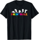 Cool Retro Paintball Player Splatter Paintball Gift T-Shirt - T-Shirt | Black
