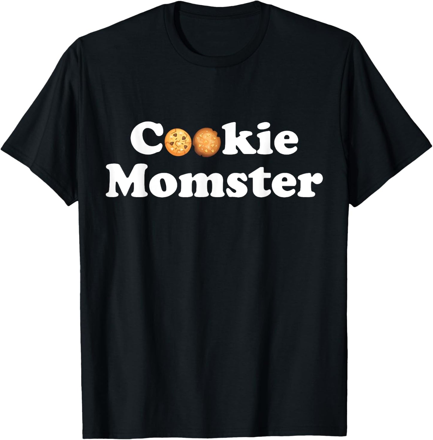 Cookie Momster Shirt for baker moms, scout moms, soccer moms T-Shirt - T-Shirt | Black