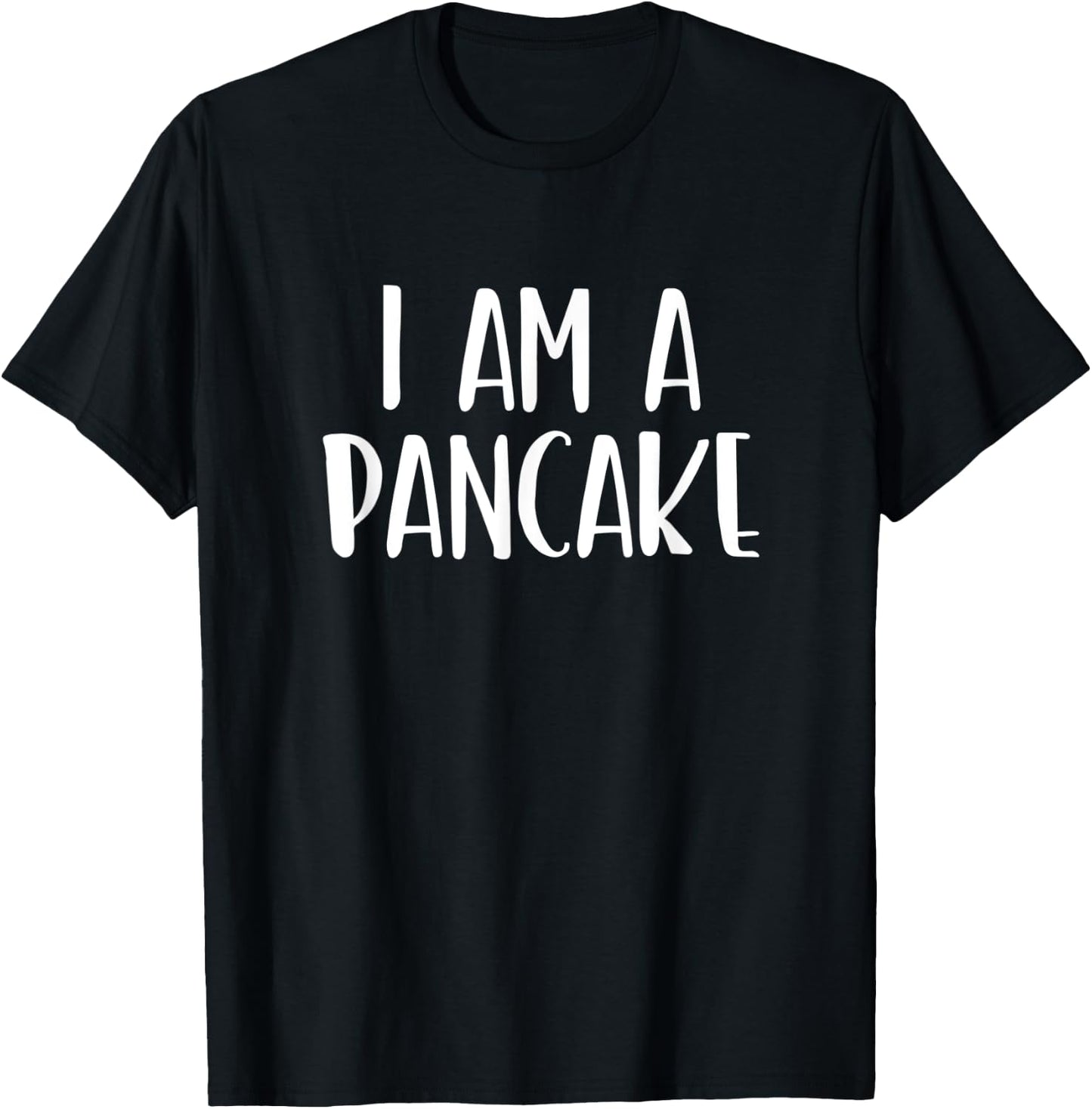 I Am A Pancake Halloween I'm Simple Costume Lazy T-Shirt - T-Shirt | Black