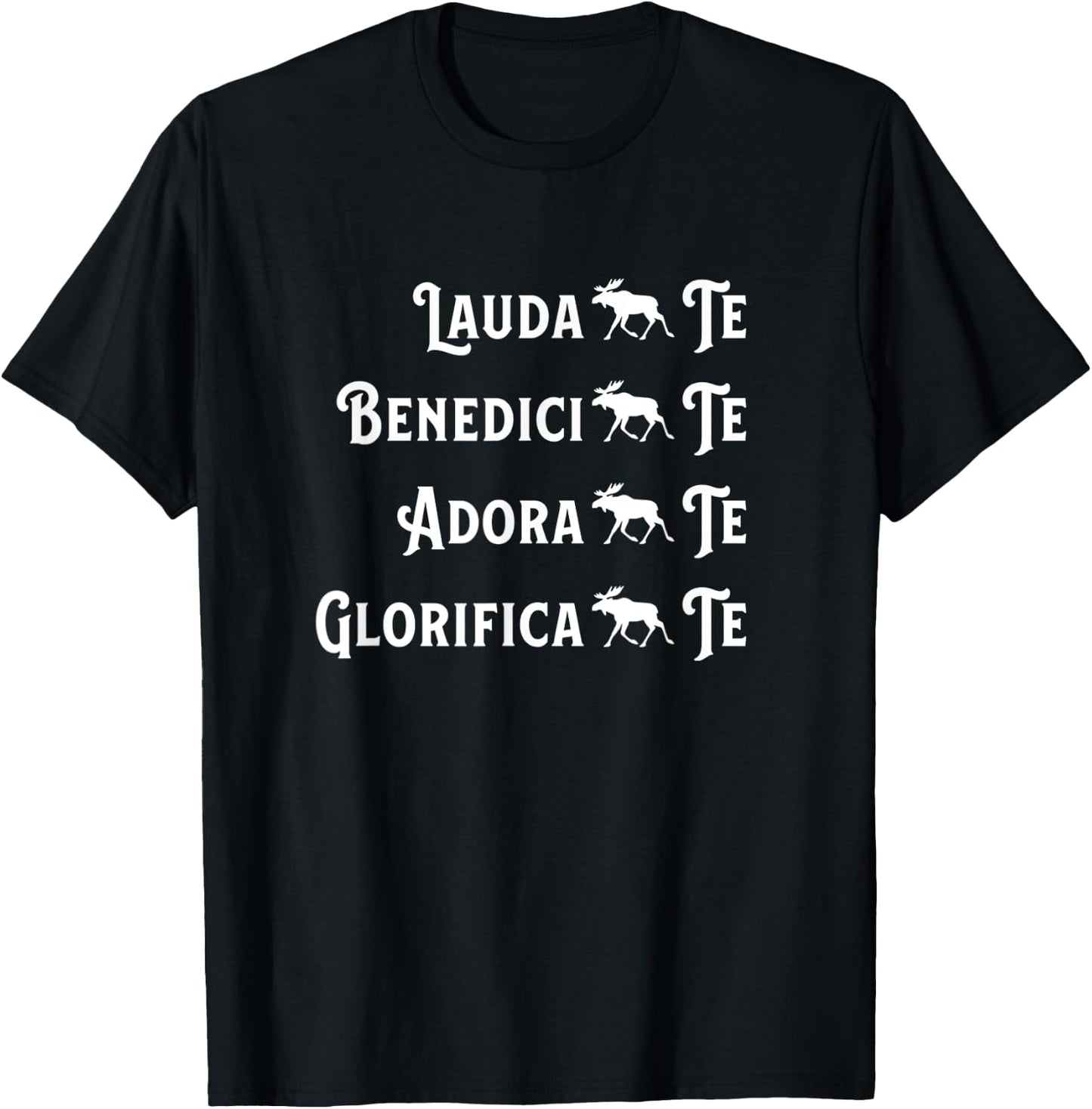 Yolkey Adult Classic Fit Modern Black Letter Print T-Shirt - T-Shirt | Black