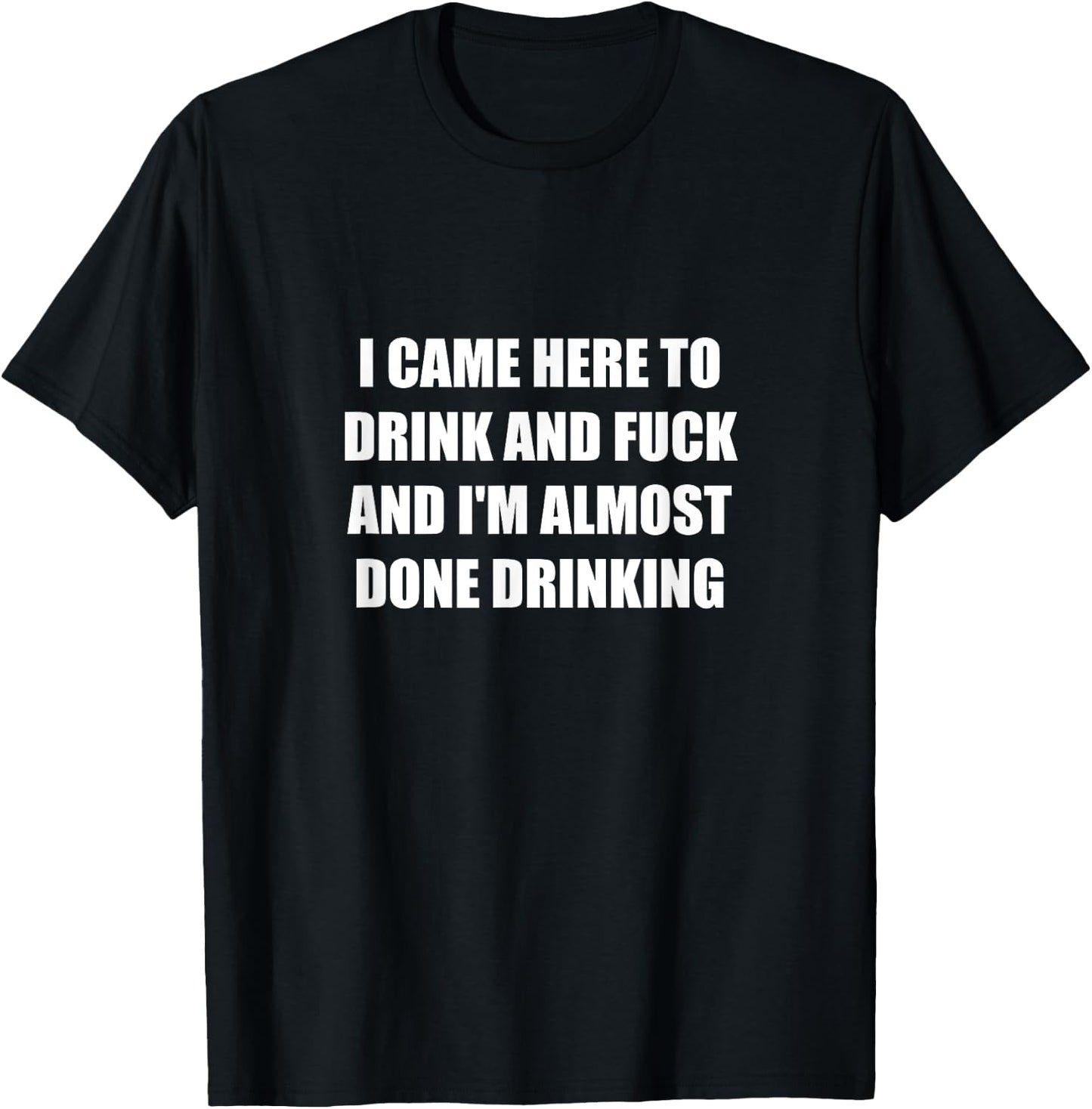 I Came Here To Drink And Fuck And I'm Almost Done Drinking T-Shirt - T-Shirt | Black