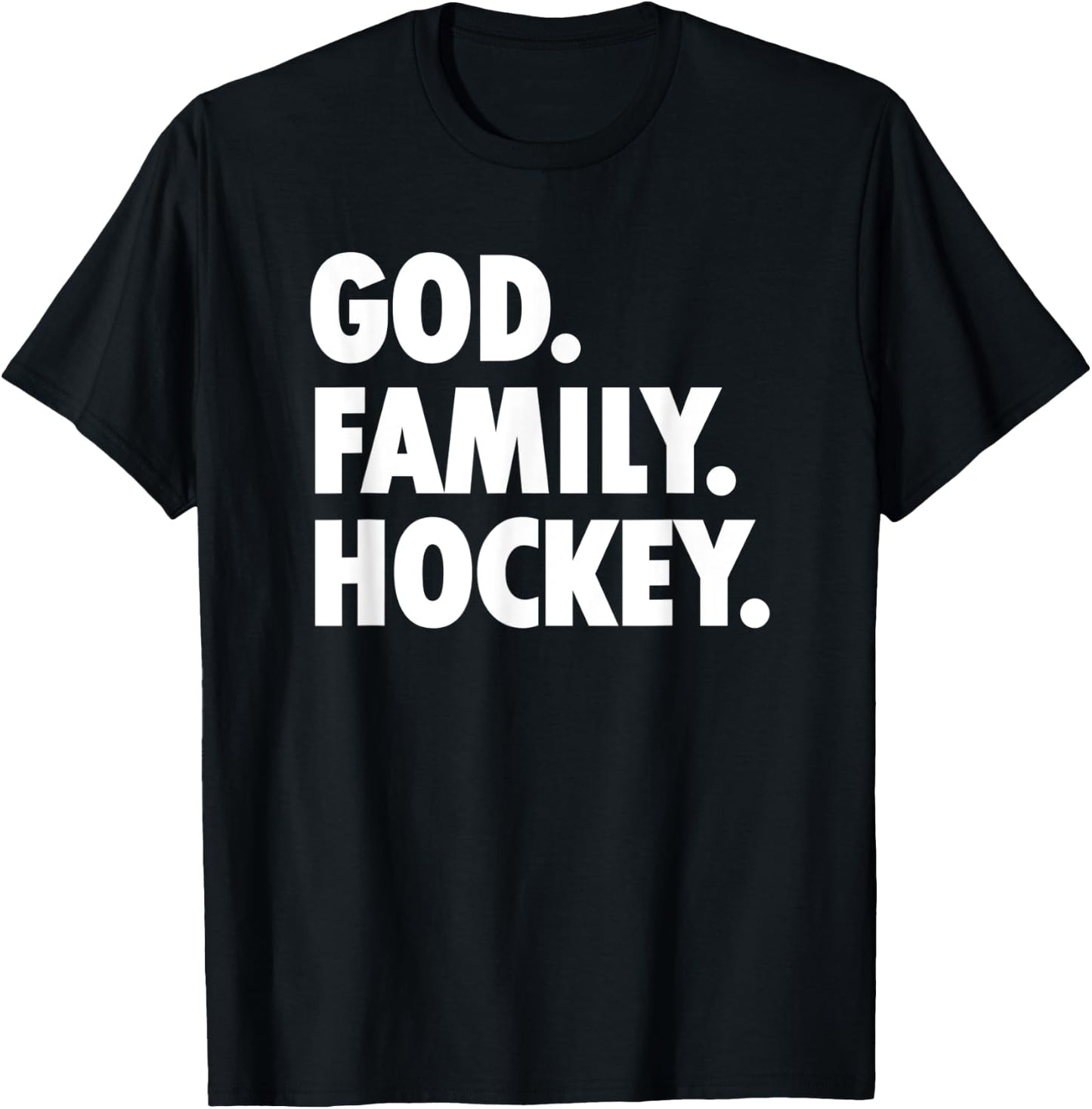 God Family Hockey - Novelty Faith T-Shirt - T-Shirt | Black