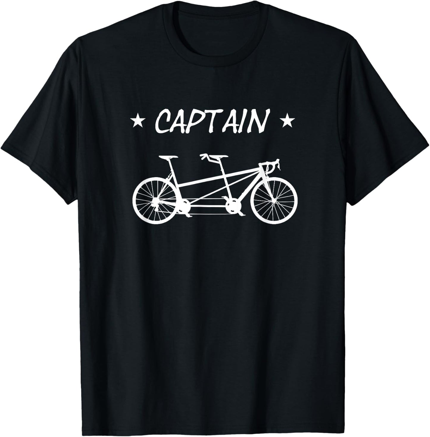 Tandem Bicycle Captain - Two Person Bike Rider T-Shirt - T-Shirt | Black