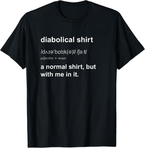 Funny Diabolical Evil Mastermind Genius Villain Gift T-Shirt - T-Shirt | Black