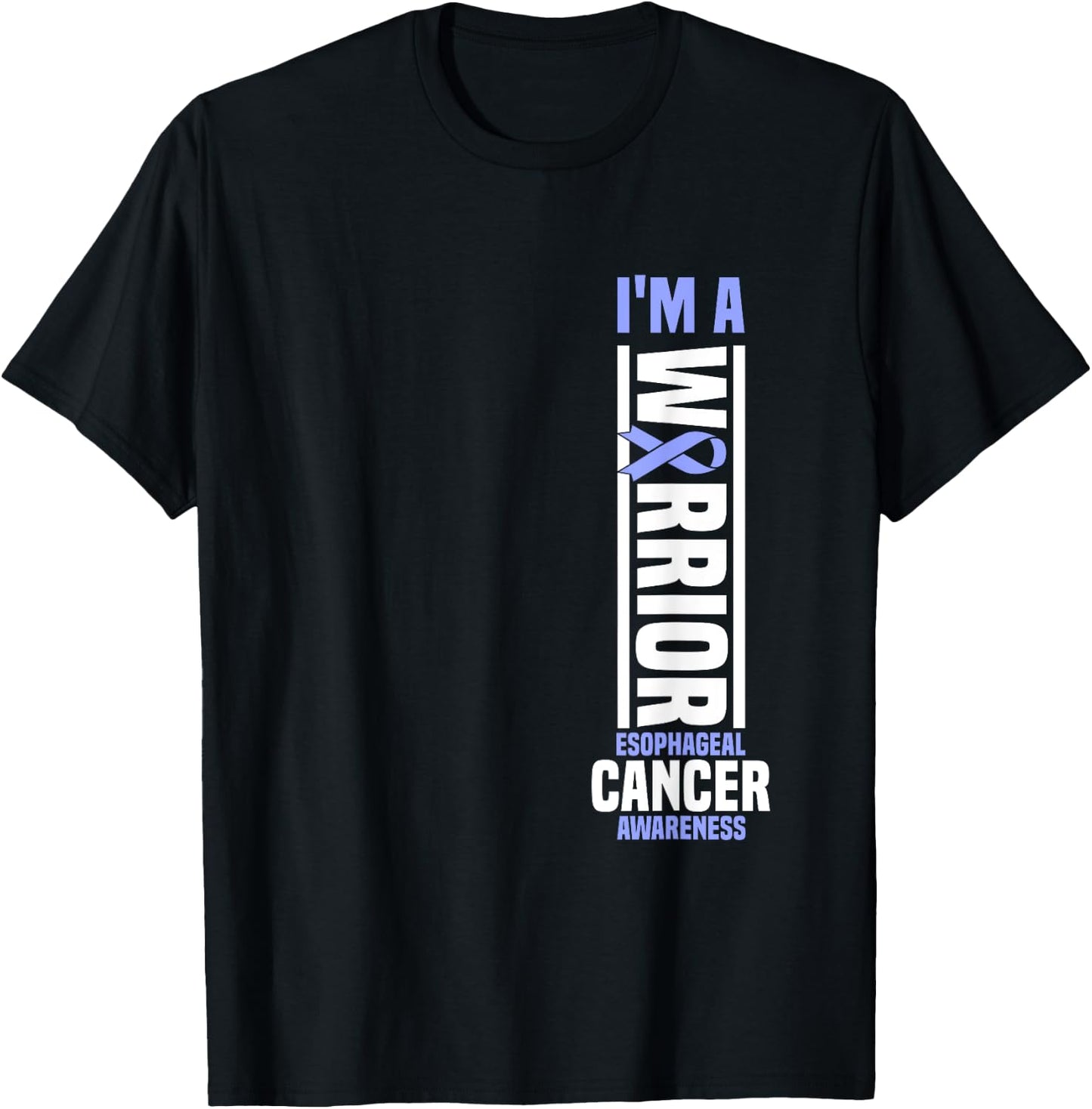 I'm A Warrior Esophageal Cancer Awareness Cancer Warrior T-Shirt - T-Shirt | Black