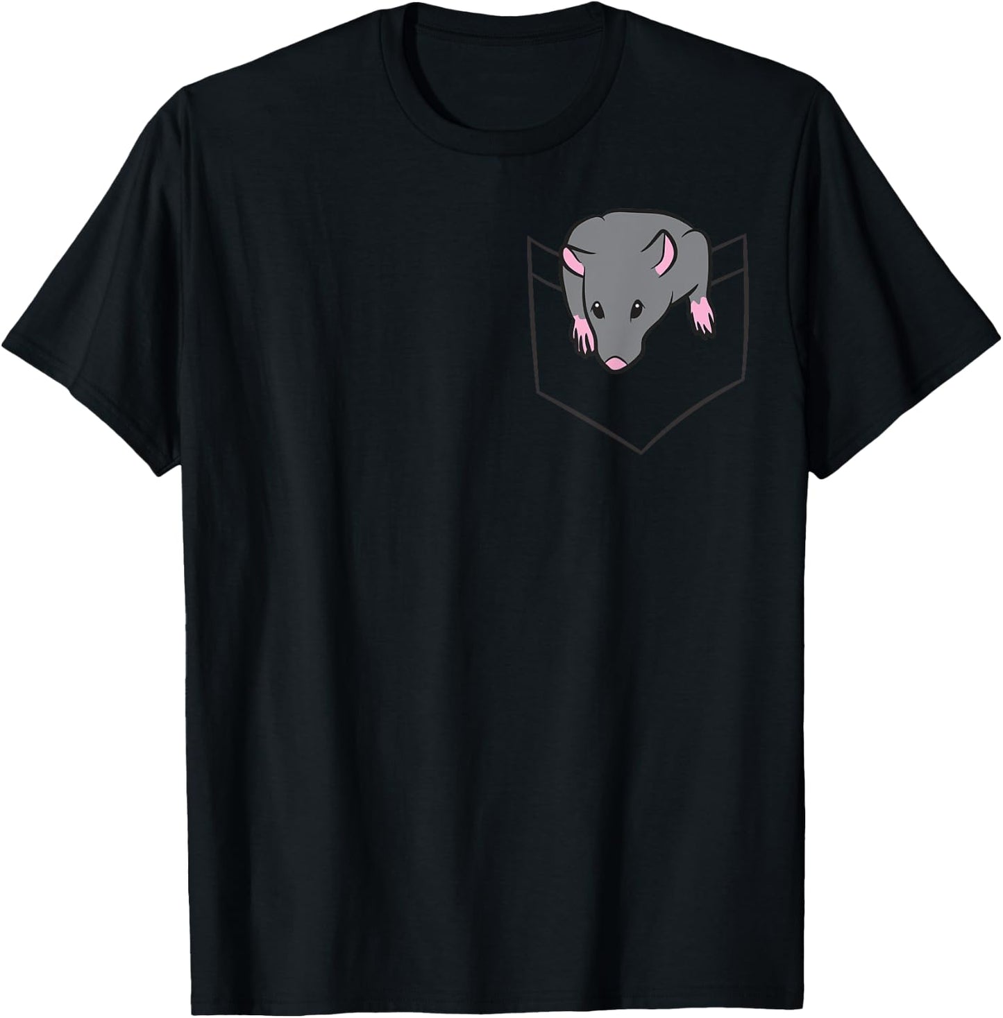 Rat Lover Rat In a Pocket T-Shirt - T-Shirt | Black