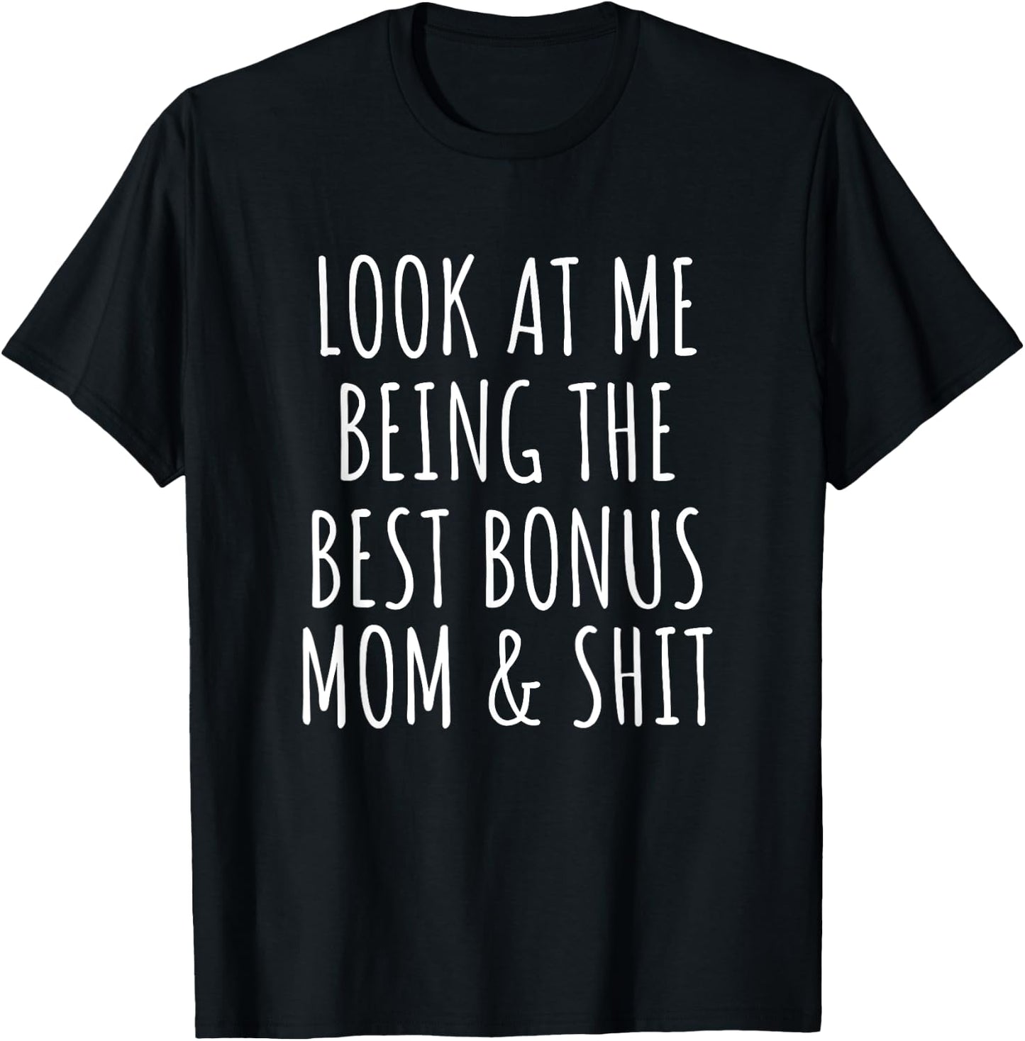 Bonus Step Mom Mothers Day From Stepdaughter Stepson Stepmom T-Shirt - T-Shirt | Black