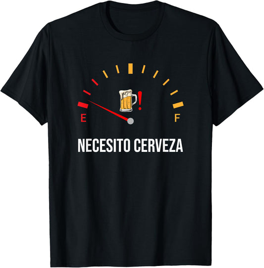 Necesito Cerveza, Funny Spanish quote i need beer T-Shirt - T-Shirt | Black
