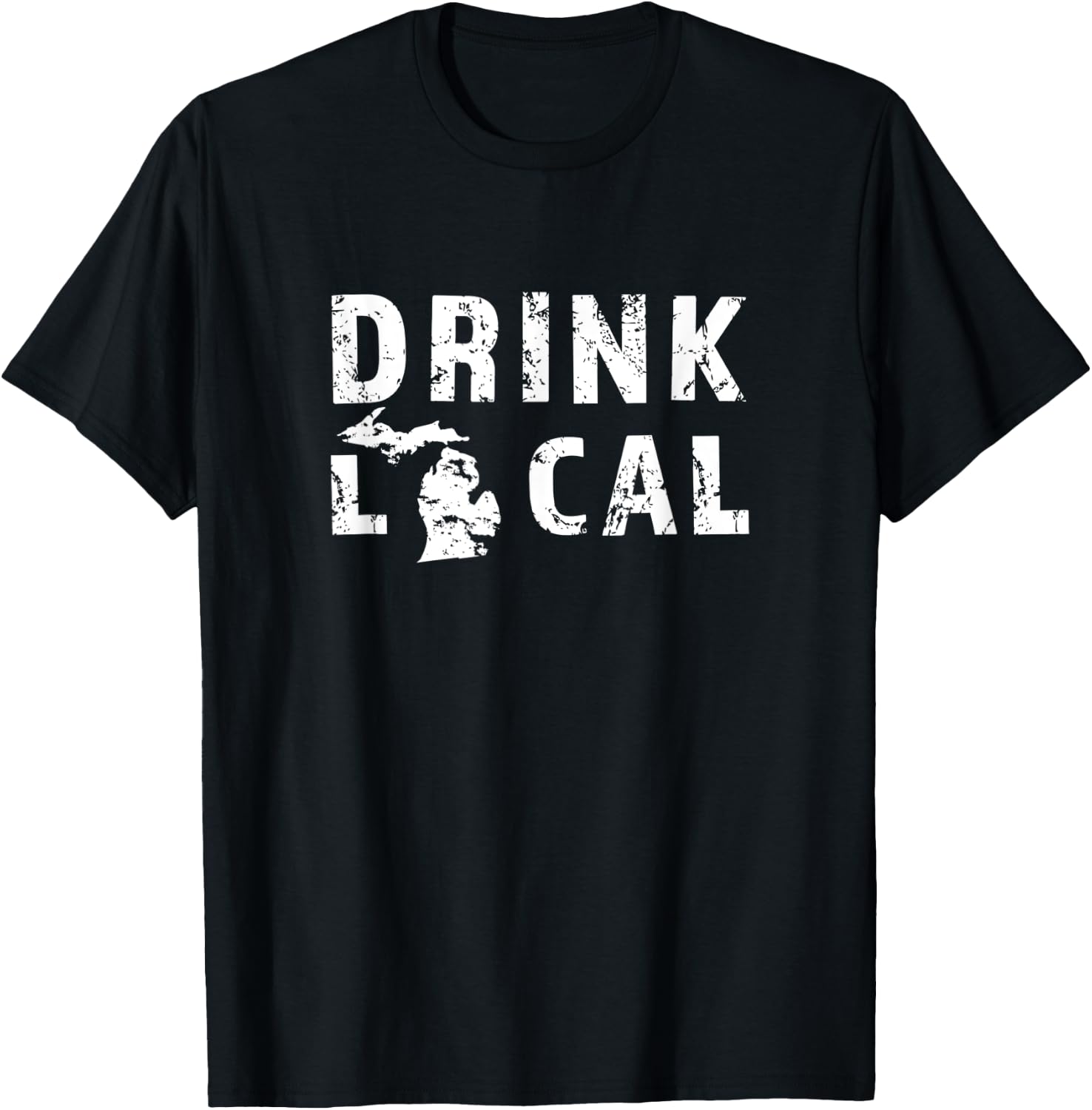 Drink Local Michigan Craft Beer MI Brewers & Brewing Gift T-Shirt - T-Shirt | Black