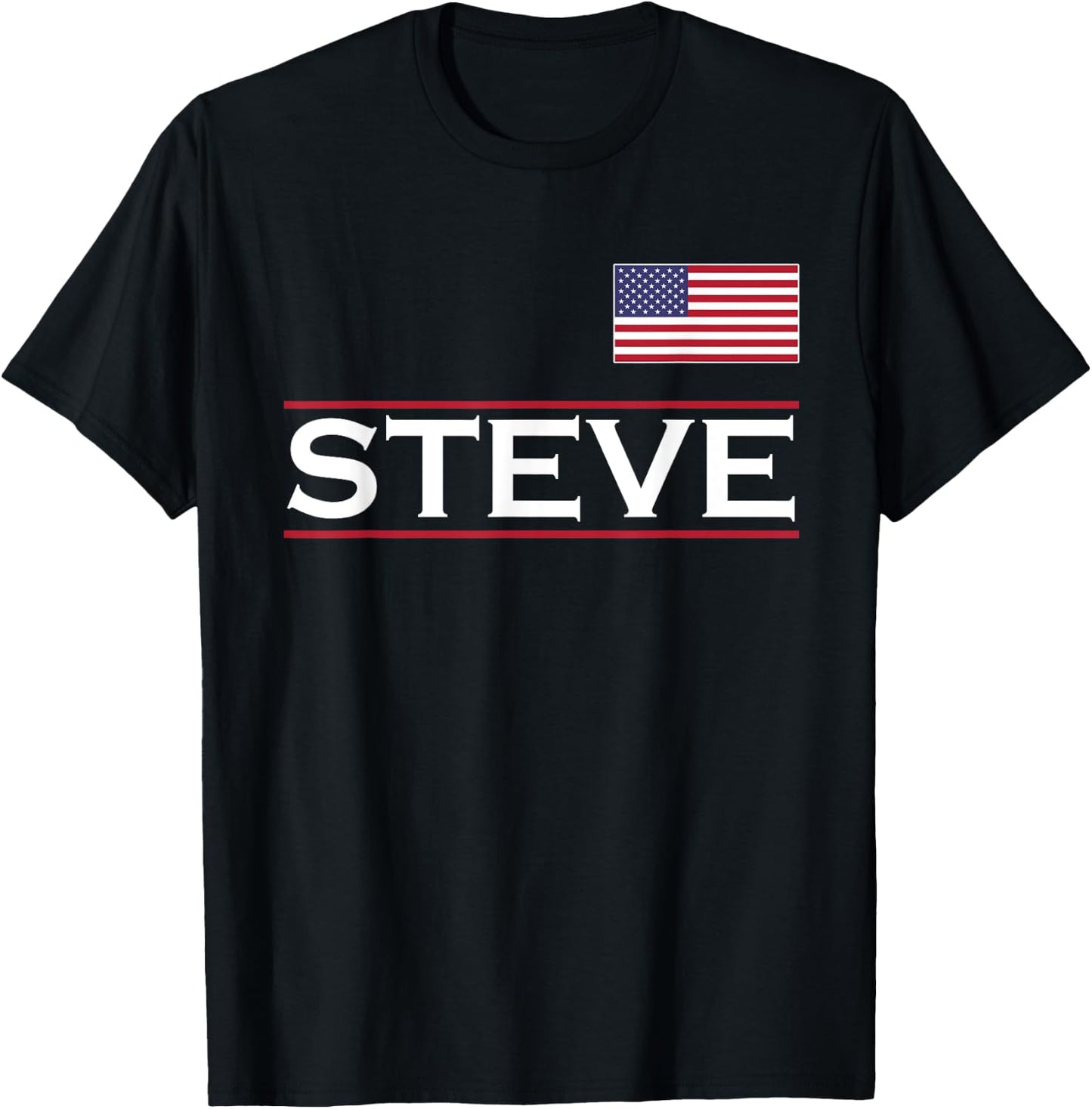 STEVE Personalized Name Funny Birthday Gift T-Shirt - T-Shirt | Black