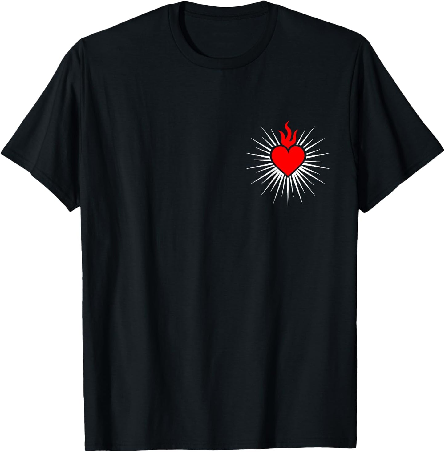 Sacred Heart Love Jesus Christ God Christian Church Religion T-Shirt - T-Shirt | Black