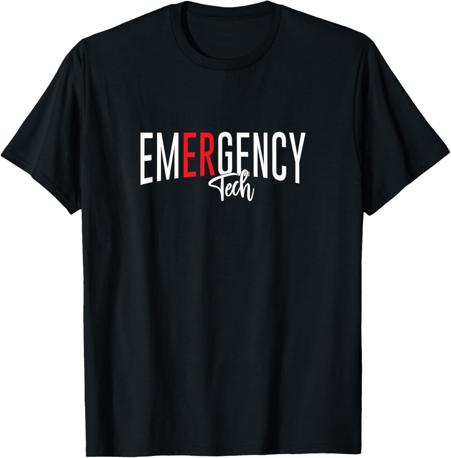 Emergency Department Tech ER Tech Emergency Room Nurse Tech T-Shirt - T-Shirt | Black