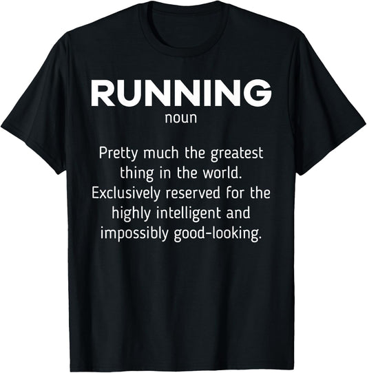 Running Definition Funny Marathon Runner Jogger Runners Gift T-Shirt - T-Shirt | Black