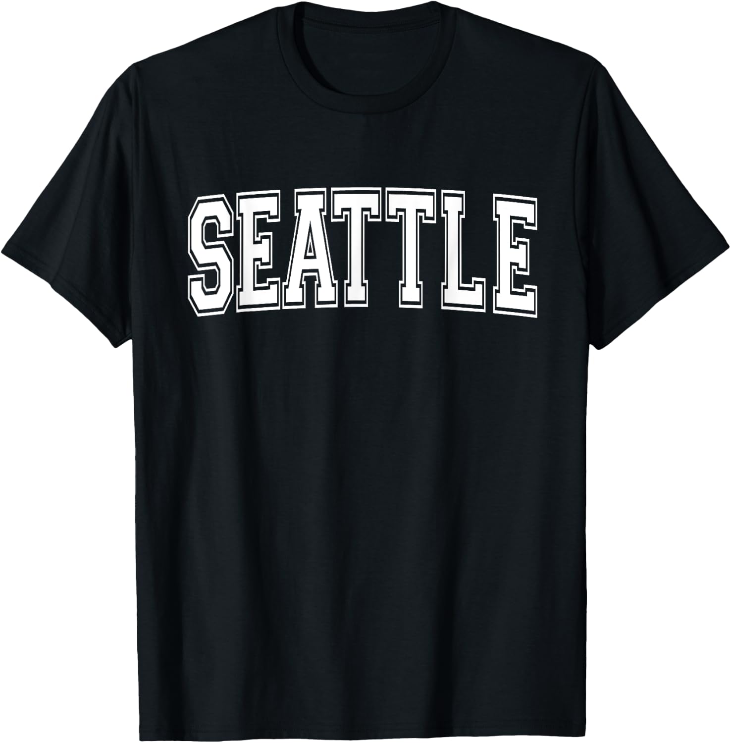 SEATTLE WA WASHINGTON USA Vintage Sports Varsity Style T-Shirt - T-Shirt | Black