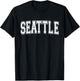 SEATTLE WA WASHINGTON USA Vintage Sports Varsity Style T-Shirt - T-Shirt | Black