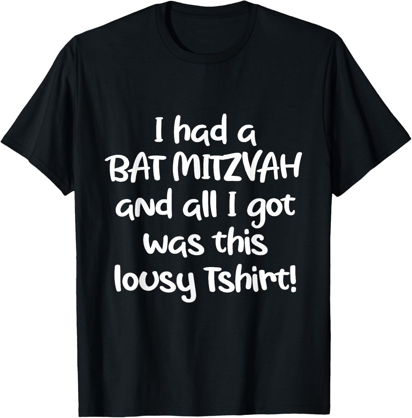 Funny Jewish Bat Mitzvah Cute Meme Gag Gift T-Shirt - T-Shirt | Black