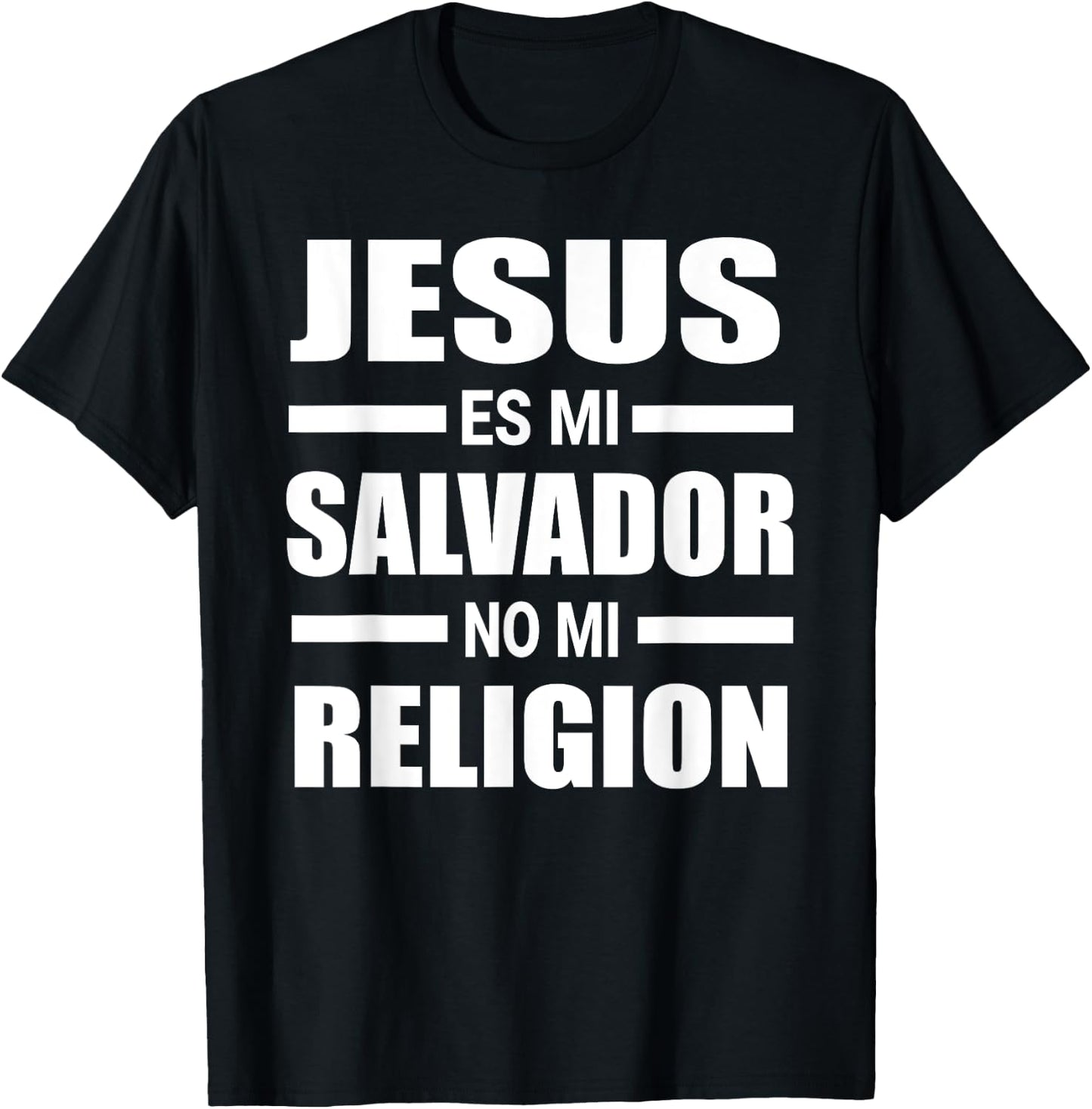 Jesus Es Mi Salvador No Mi Religion Christian Spanish Bible T-Shirt - T-Shirt | Black