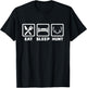 Eat sleep hunt antlers T-Shirt - T-Shirt | Black