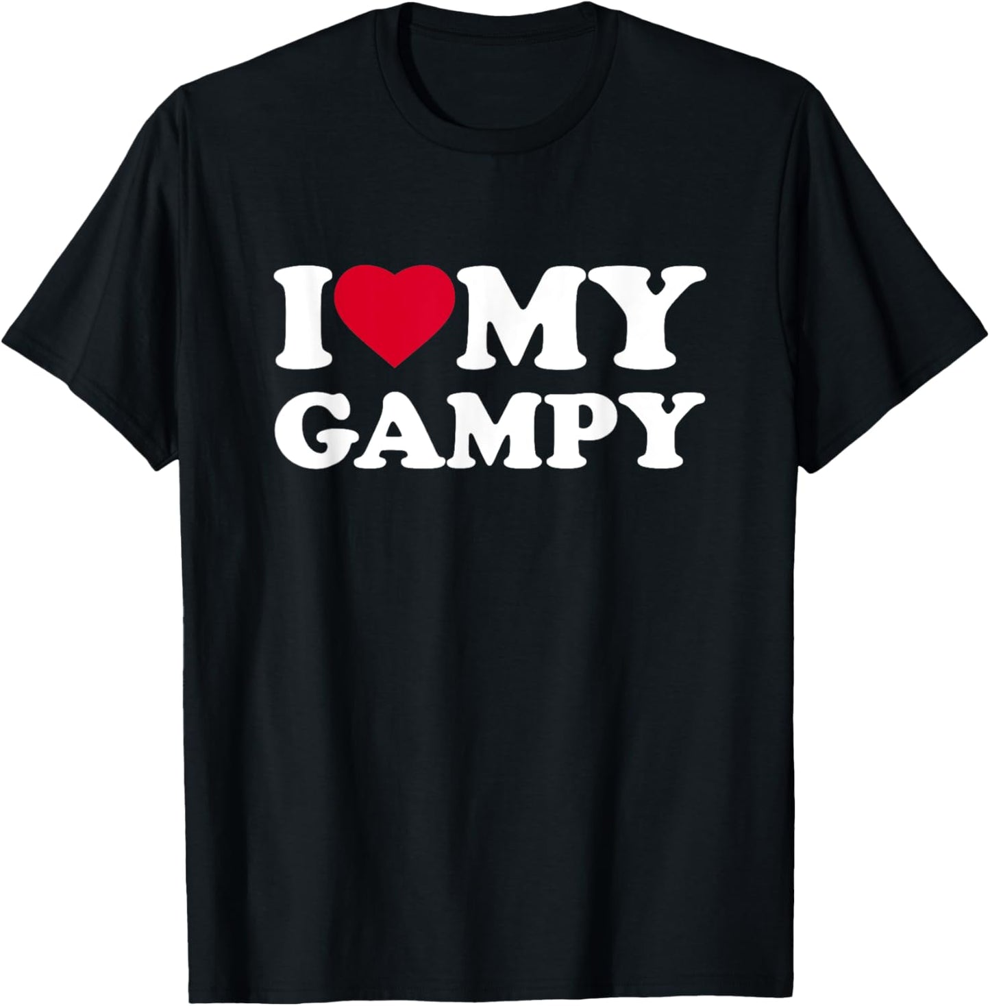 I Love My Gampy I Heart Family Grandpa T-Shirt - T-Shirt | Black