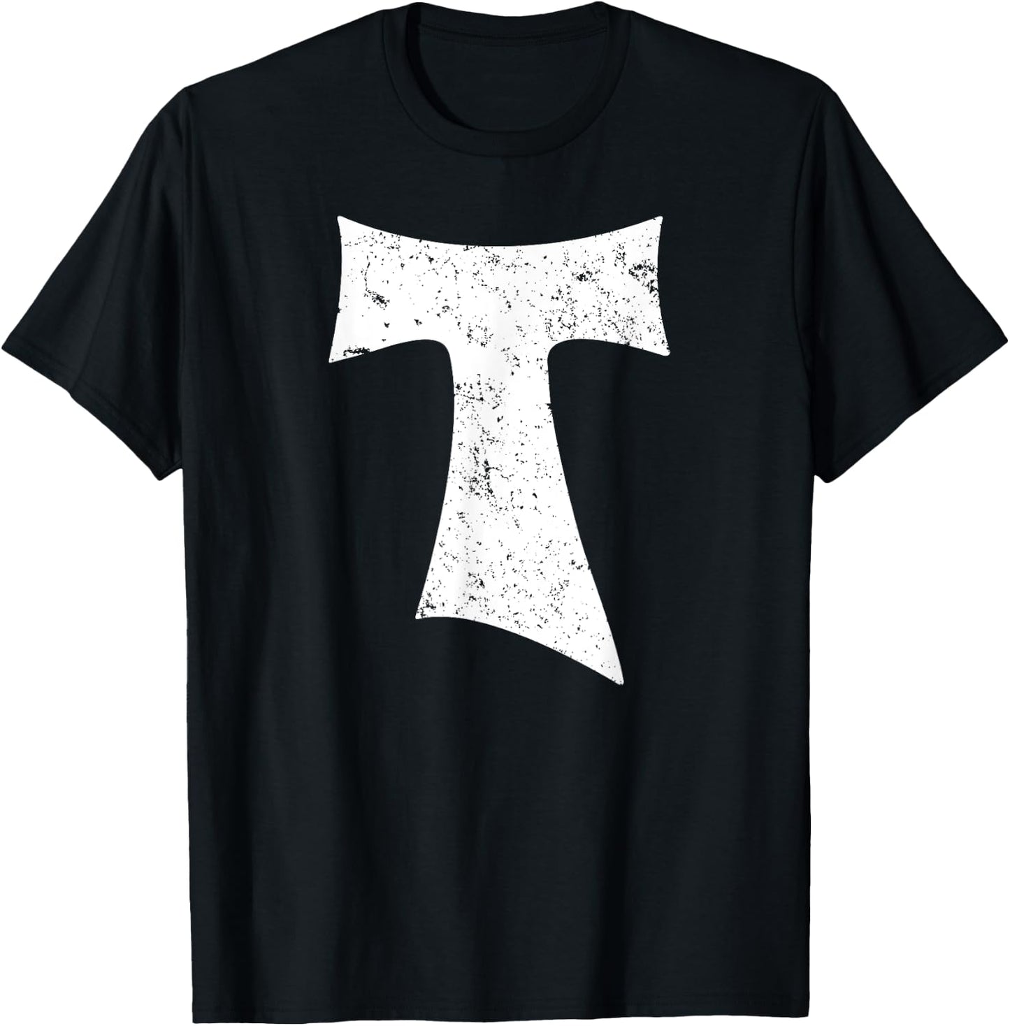 Tau Cross Franciscan Saint Anthony's Cross Catholic T-Shirt - T-Shirt | Black