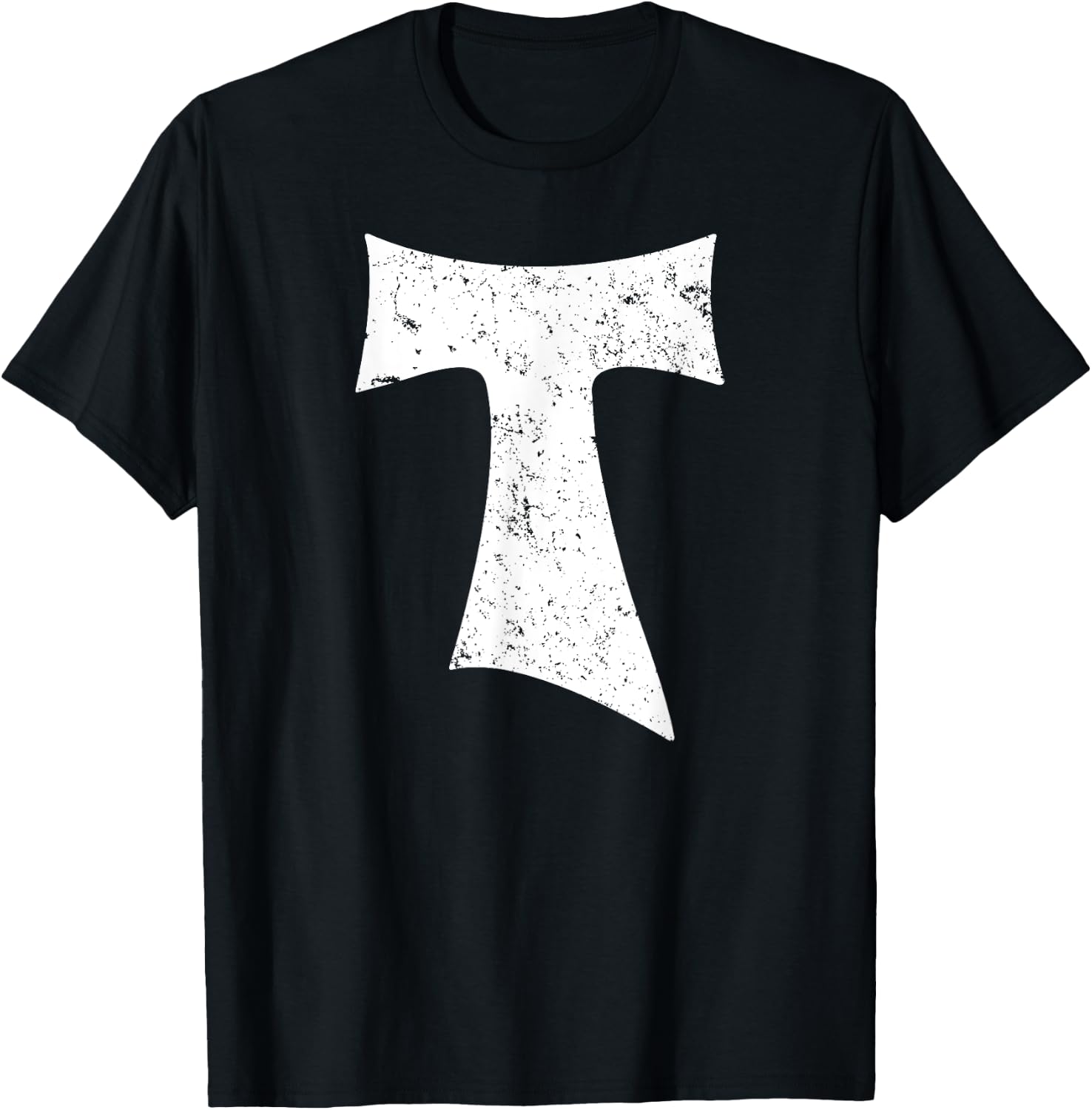 Tau Cross Franciscan Saint Anthony's Cross Catholic T-Shirt - T-Shirt | Black