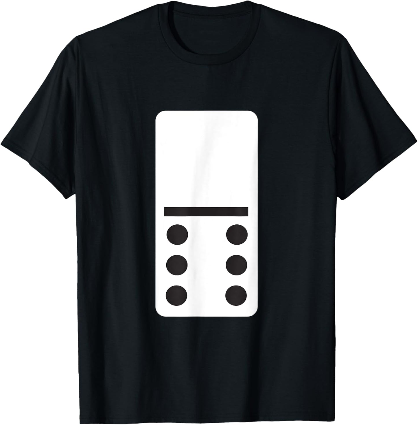Dominoes Game Set - Matching Group - Blank Six T-Shirt - T-Shirt | Black