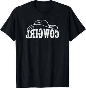 Reverse Cowgirl Brown T-Shirt - T-Shirt | Black
