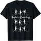 Merry Christmas Apparel Company Nine Ladies Dancing Christmas Twelve Days of Christmas T-Shirt - T-Shirt | Black