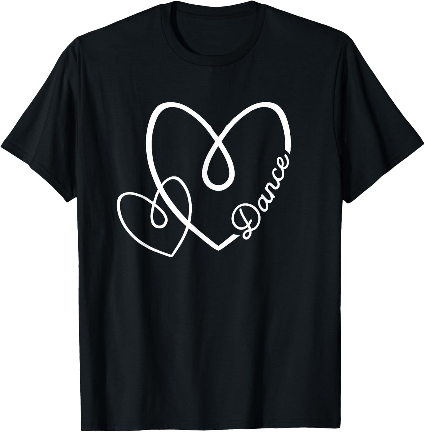 Funny Dance Heart Love Dancing Lover Valentine's Day Dancer T-Shirt - T-Shirt | Black
