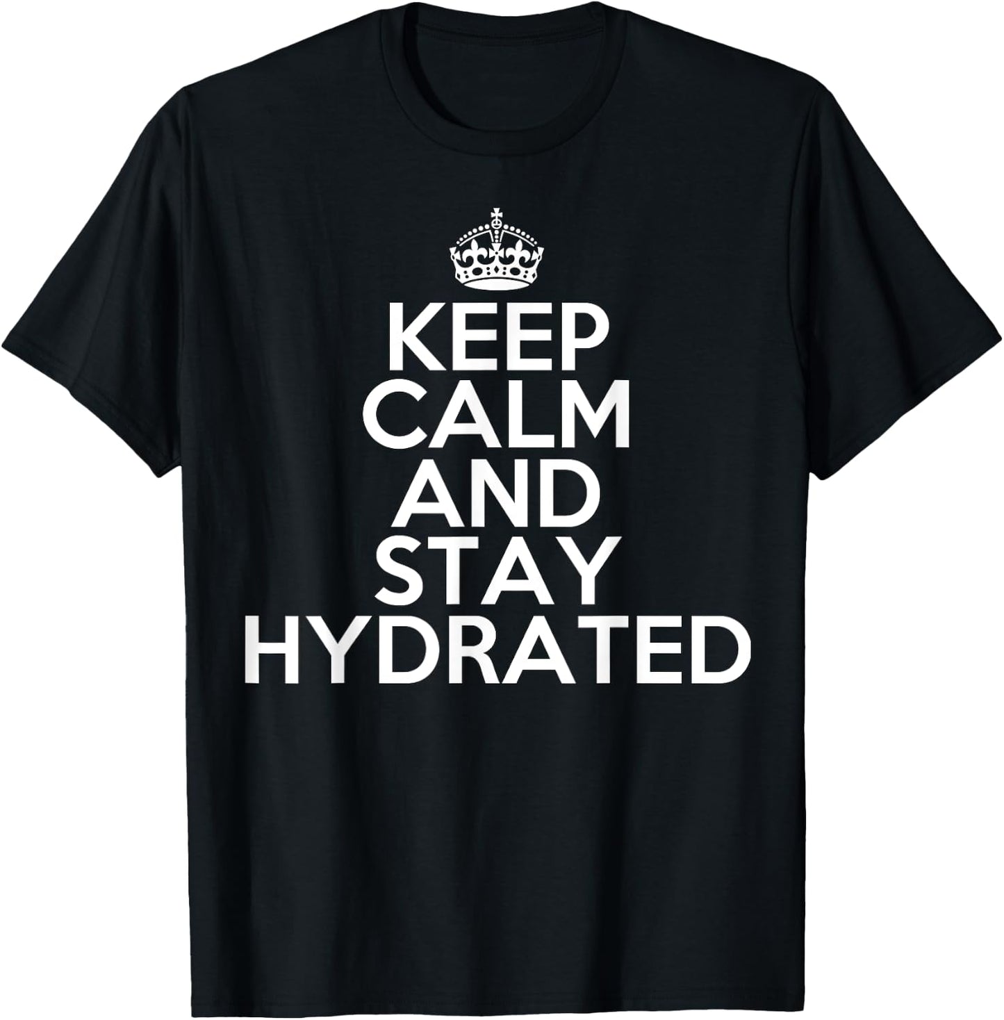 Funny Keep Calm and Stay Hydrated Hydro Homie Water T-Shirt - T-Shirt | Black