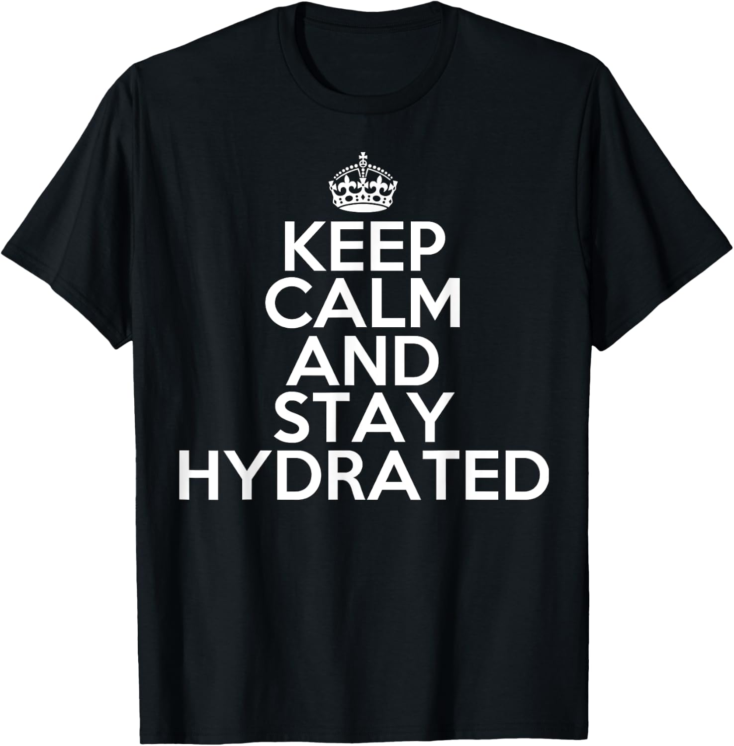 Funny Keep Calm and Stay Hydrated Hydro Homie Water T-Shirt - T-Shirt | Black