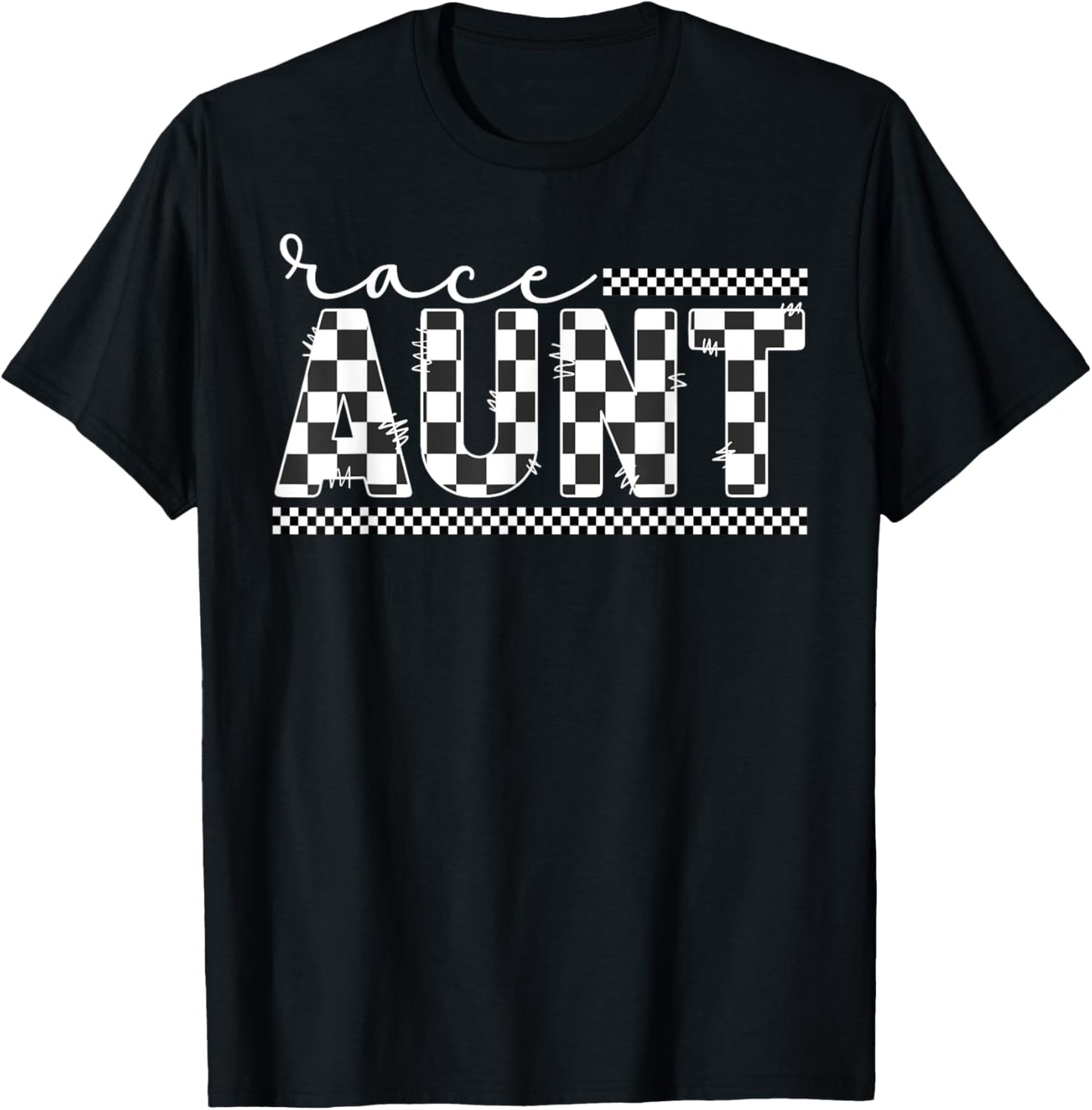 Race Aunt Racing Aunt Of A Racer Auntie T-Shirt - T-Shirt | Black