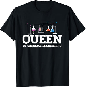 Chemical Engineering Queen - Chemical Engineer Outfit Gift T-Shirt - T-Shirt | Black