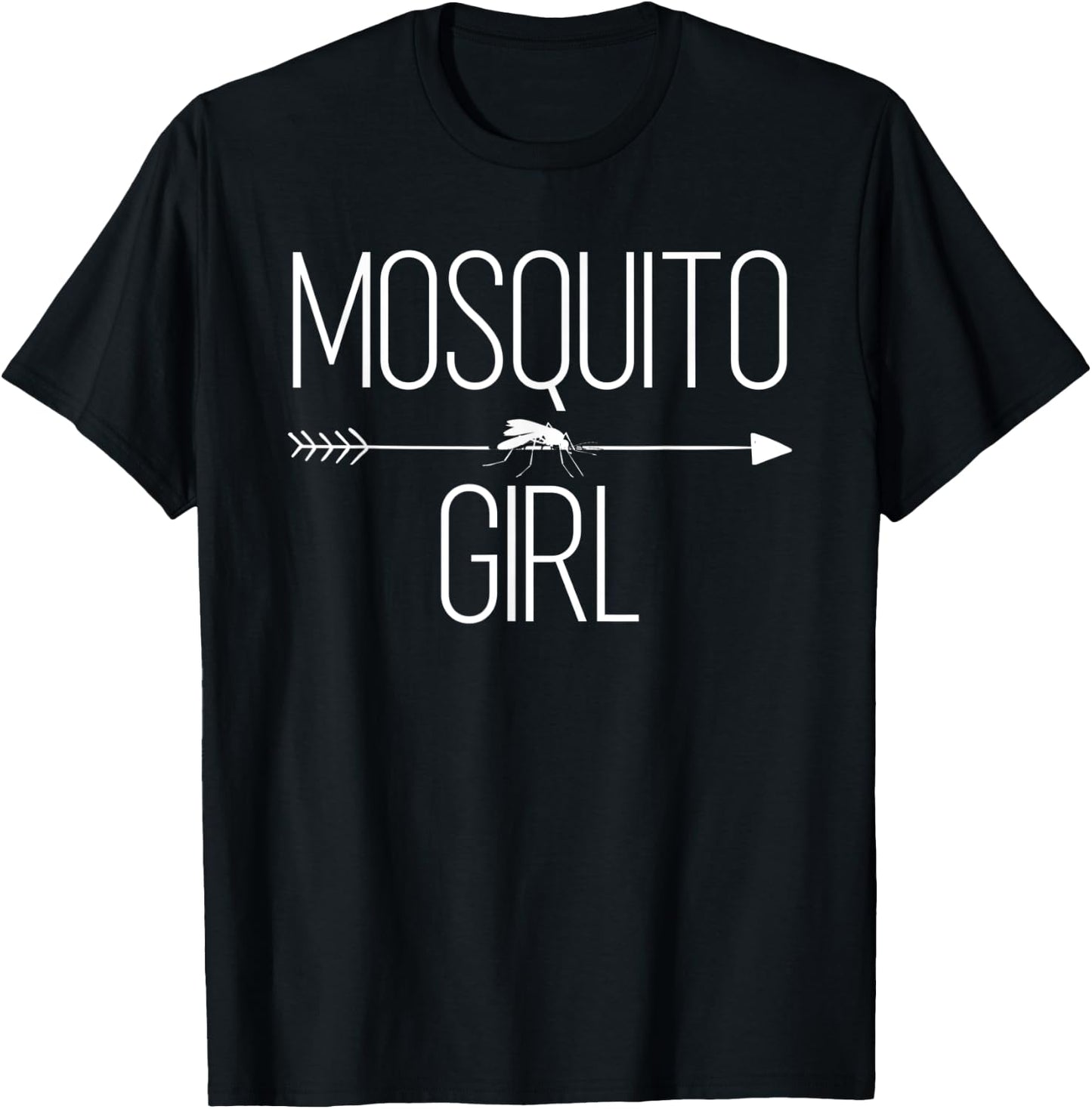 Mosquito Girl Gift Insect Gnat Animal Lover T-Shirt - T-Shirt | Black