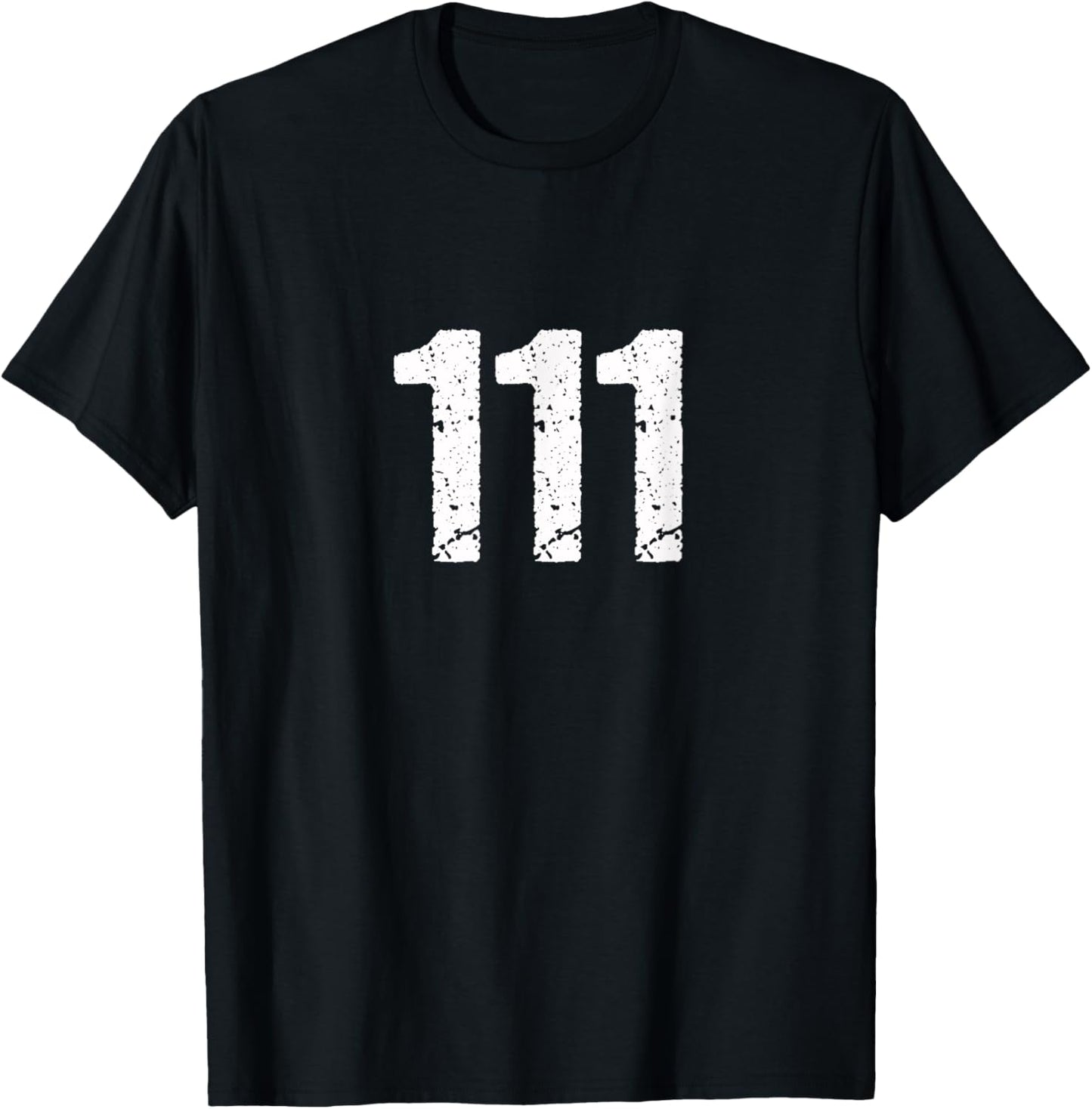 111 Numerology Spiritual Personal Number 111 Angel Number T-Shirt - T-Shirt | Black