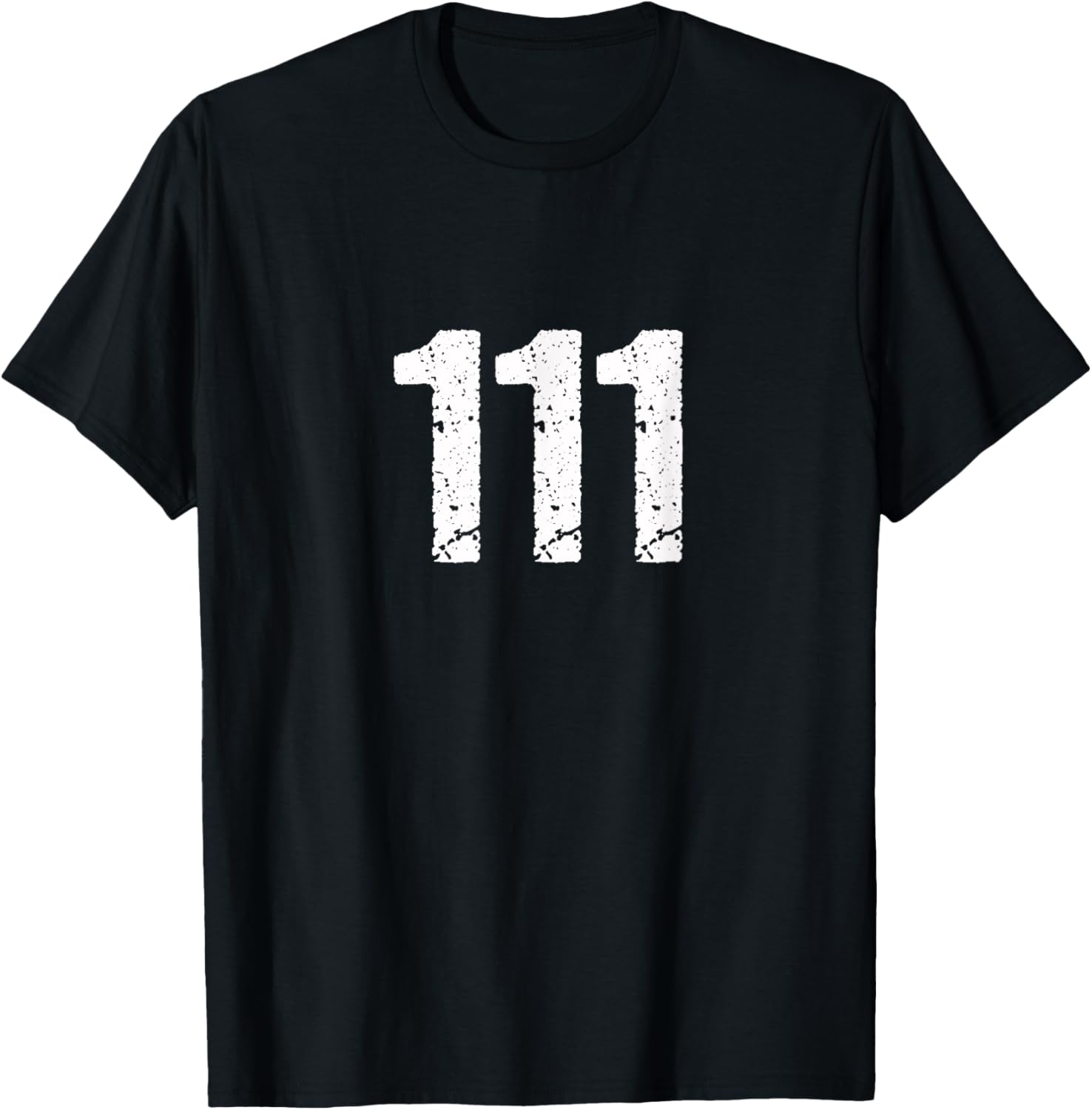 111 Numerology Spiritual Personal Number 111 Angel Number T-Shirt - T-Shirt | Black