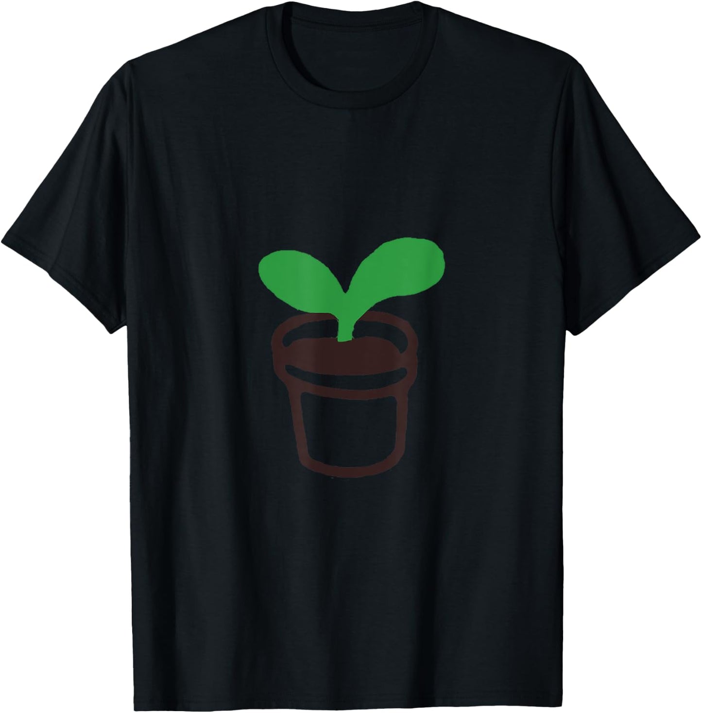 Cute Flower Pot Sprout Gift T-Shirt - T-Shirt | Black