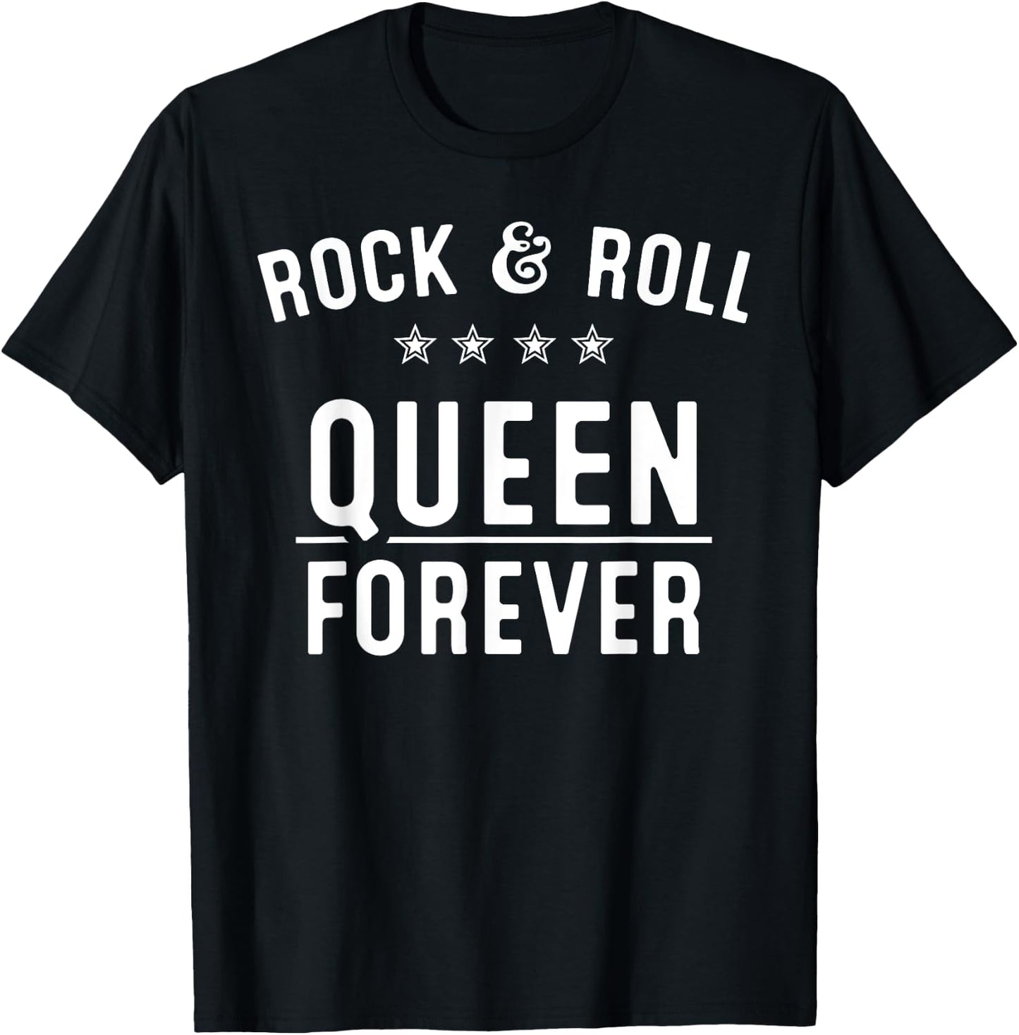 Funny Rock N Roll Queen Concert Gift Ladies Girls T-Shirt - T-Shirt | Black