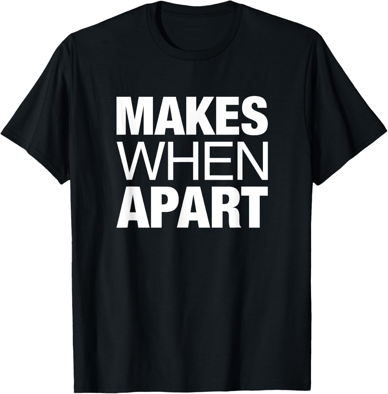 Nothing Makes Sense When We're Apart Cute Couple Matching T-Shirt - T-Shirt | Black