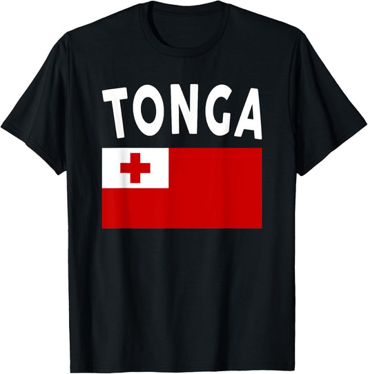 Tonga Flag | Tongan Pride Men Women Kids Gifts T-Shirt - T-Shirt | Black