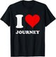 Red Heart I Love Journey T-Shirt - T-Shirt | Black