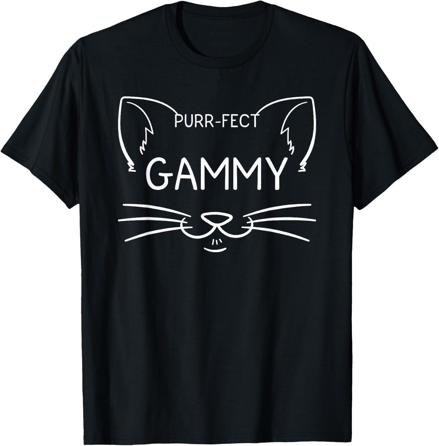 Purr-fect Gammy Funny Cat Lover Grandmother Kitty Owner T-Shirt - T-Shirt | Black