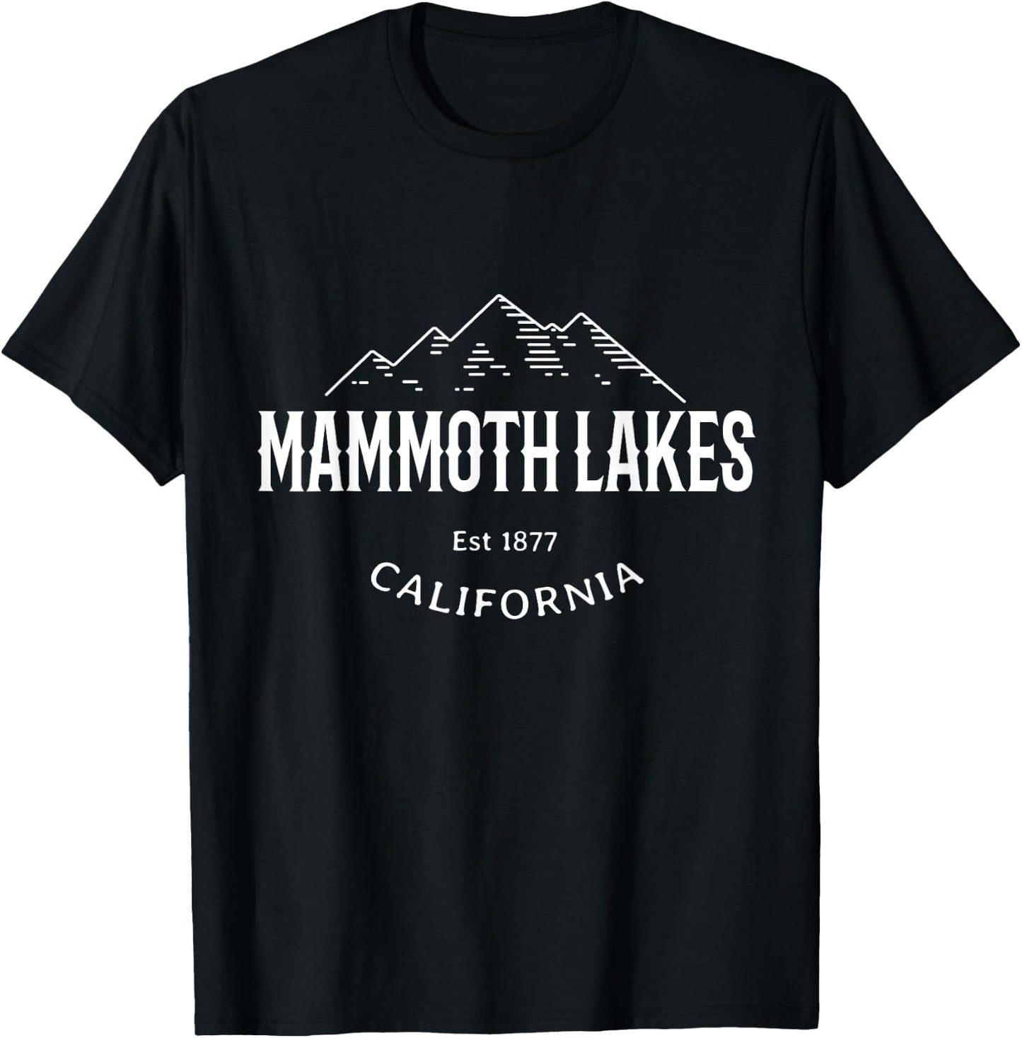 Retro Cool Mammoth Lakes CA Sierra Nevada Novelty Art T-Shirt - T-Shirt | Black