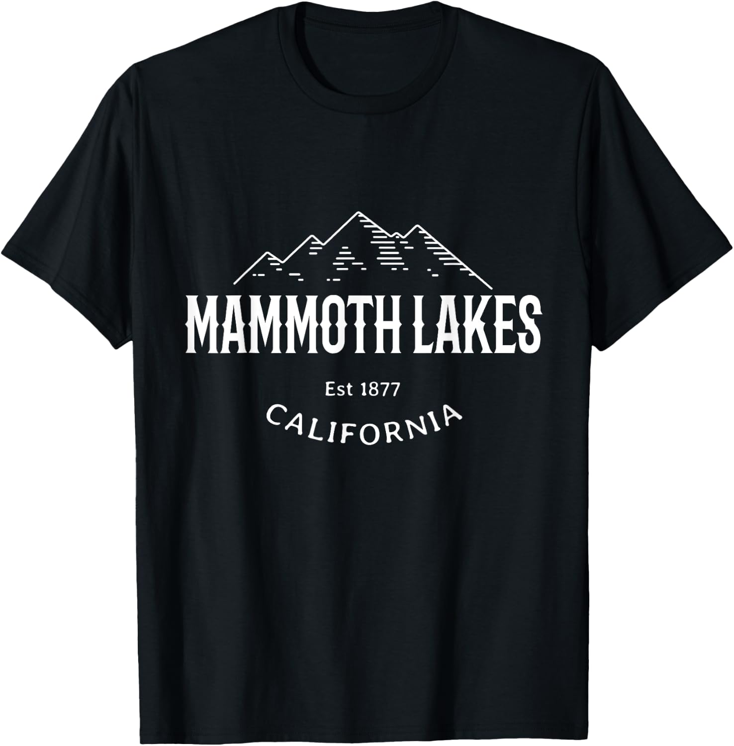 Retro Cool Mammoth Lakes CA Sierra Nevada Novelty Art T-Shirt - T-Shirt | Black