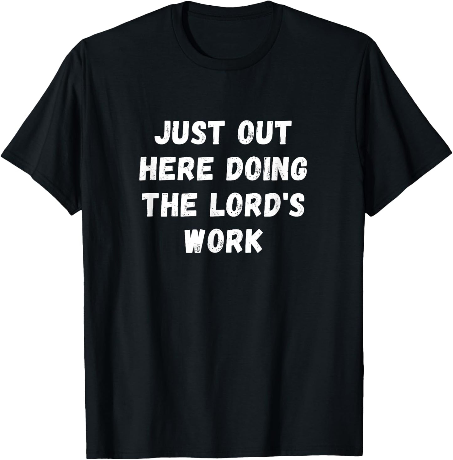 Religious The Lord's Work - Men's -Adults Black Small Classic Fit Short Sleeve T-Shirt - T-Shirt | Black