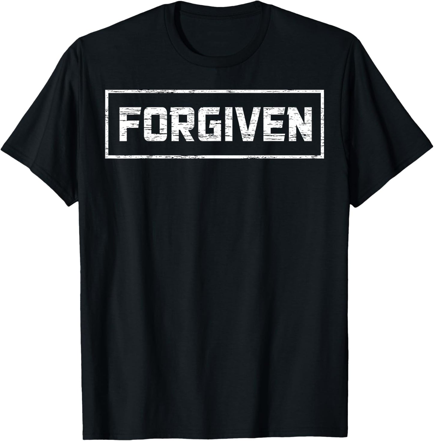 Forgiven Christian Faith Statement T-Shirt - T-Shirt | Black