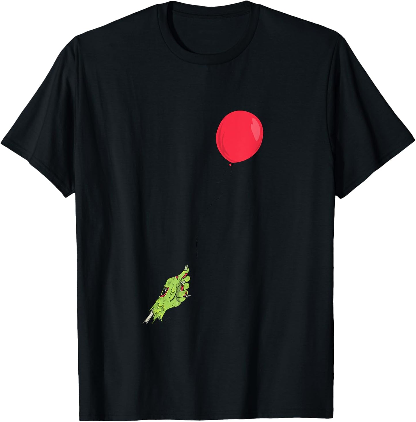 Funny Zombie Apocalypse Balloon Floating One Zombie Hand T-Shirt - T-Shirt | Black