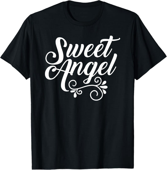 Sweet Angel lover cute little kids believe in angels T-Shirt - T-Shirt | Black