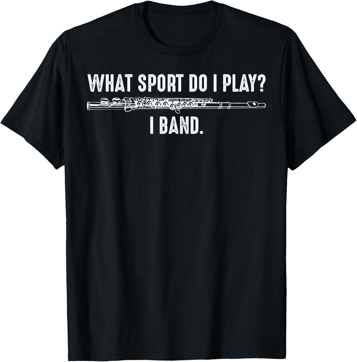 Funny Marching Band Season Gift Flute Player Men Women T-Shirt - T-Shirt | Black
