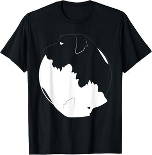 Yin Yang Irish Wolfhound Funny Dog Symbol Zen Meditation Women Kids T-Shirt - T-Shirt | Black
